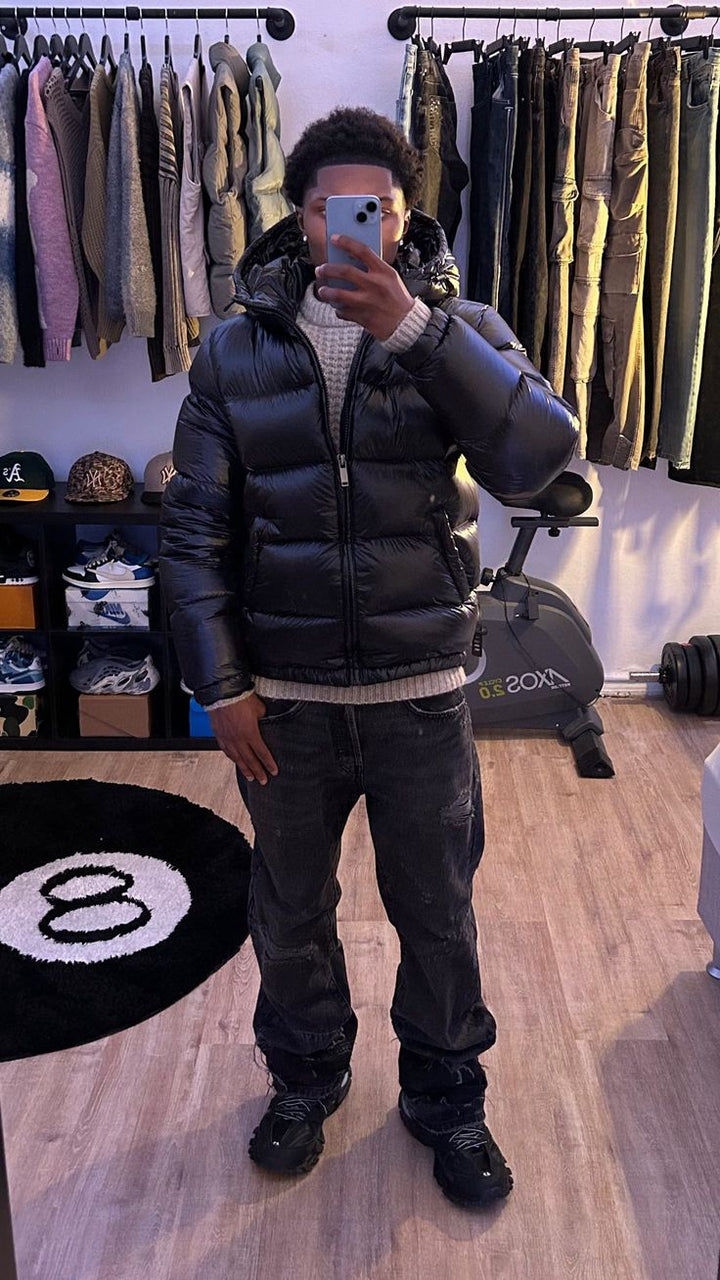 Herr Sherpa-Fodrad Quiltad Vinterjacka