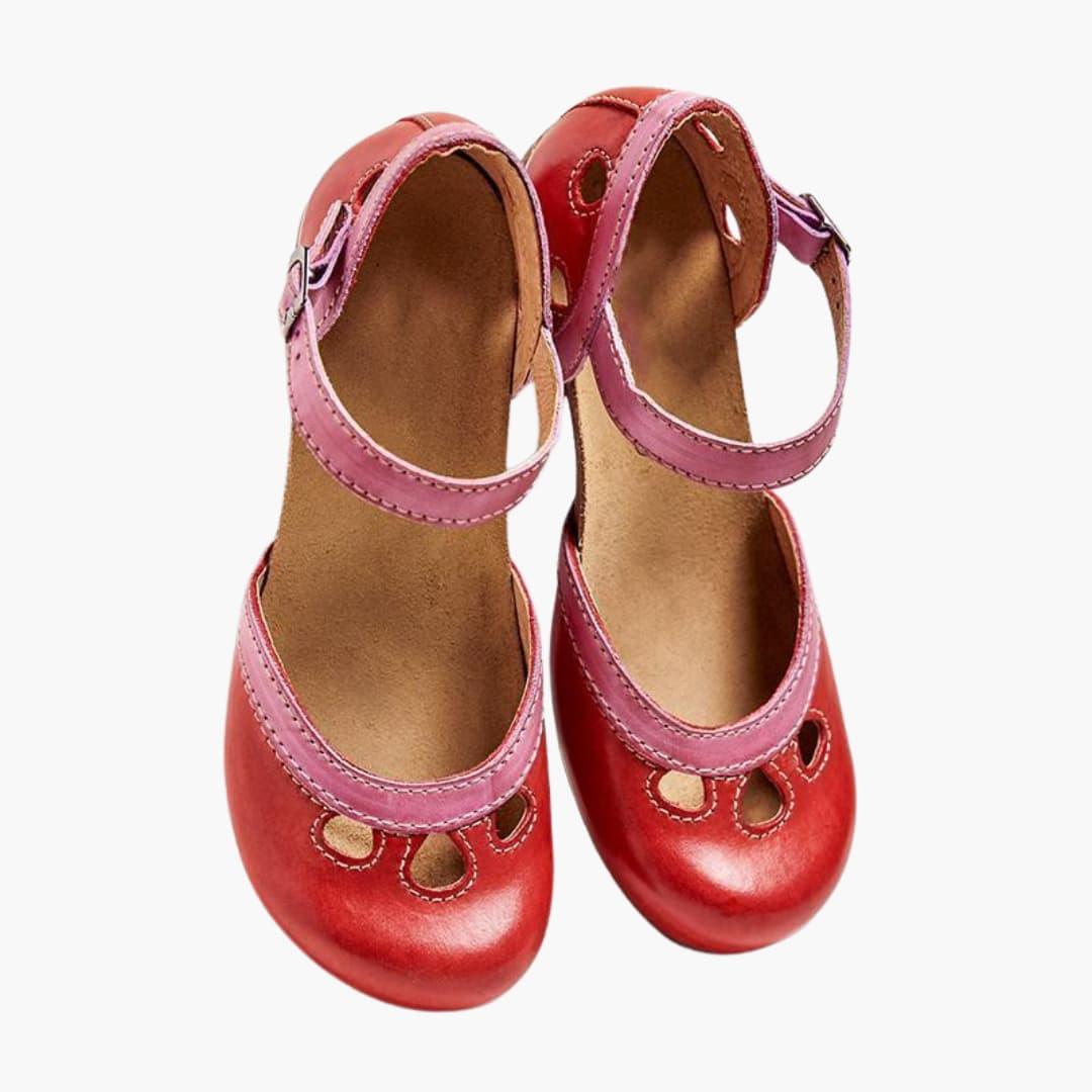 Dam Läderstil Remmar Klack Sandaler | Eleganta Öppna Tån Klackar