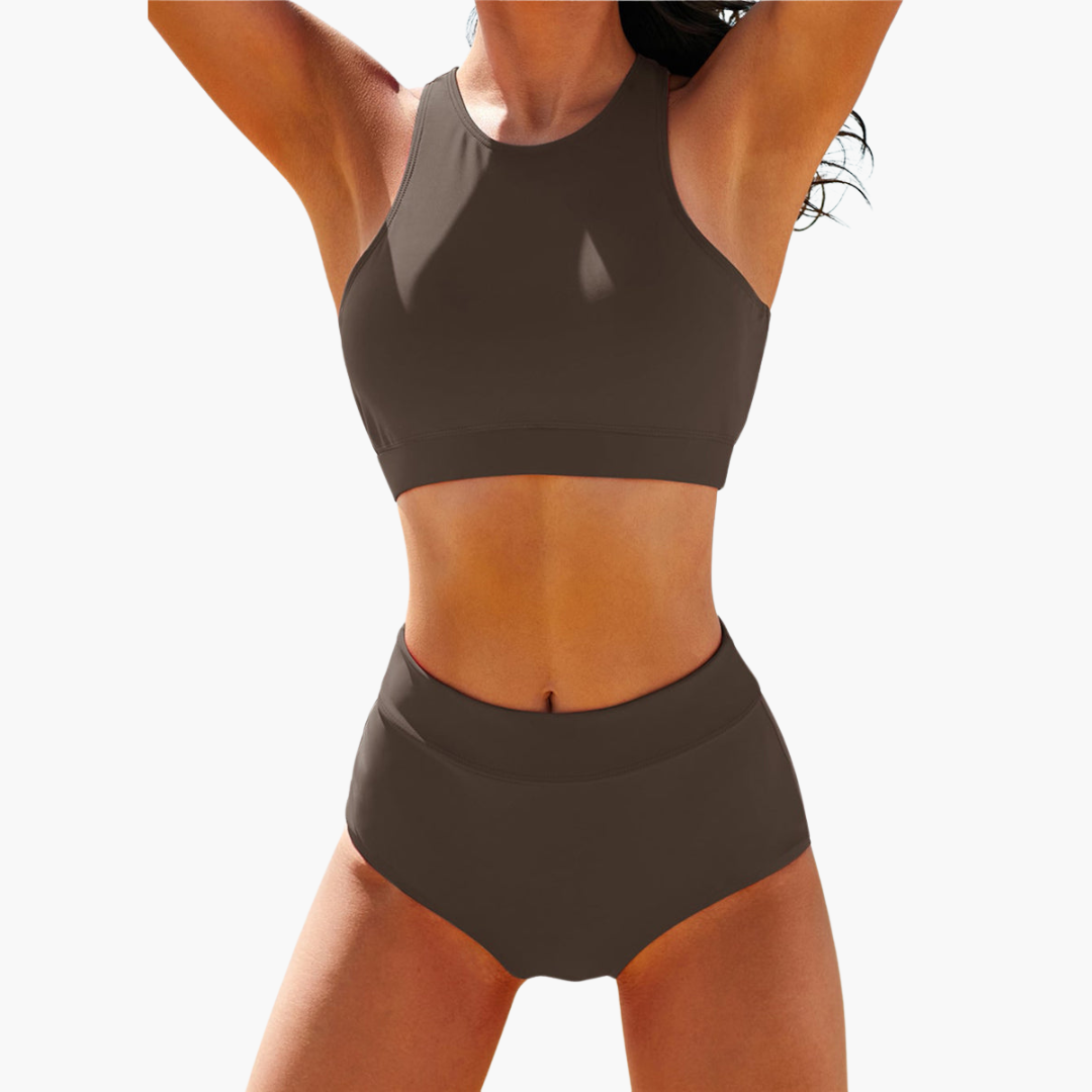 Dam Idrott Bikinisats | Bustier-Träningsbadkläder