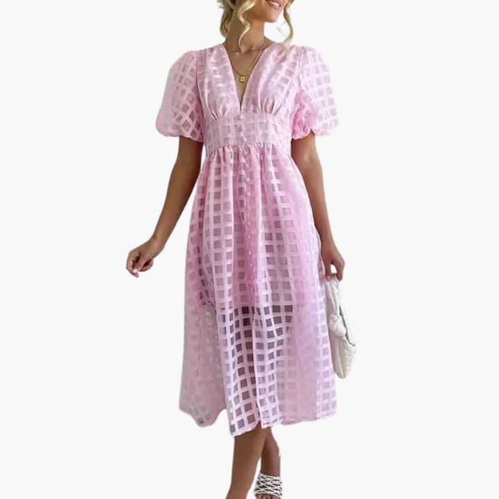 Dam Midi-Sommarklänning | Chic Och Eleganta Klänning