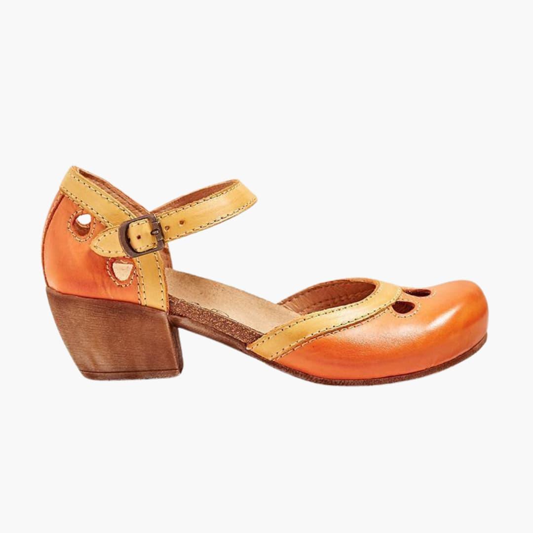 Dam Läderstil Remmar Klack Sandaler | Eleganta Öppna Tån Klackar
