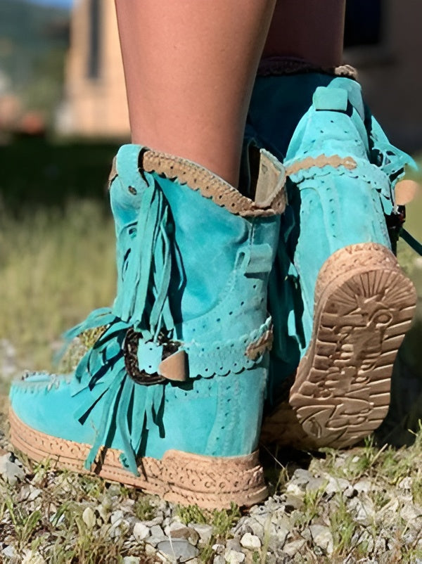 Dam Boho Västra Fransstövlar
