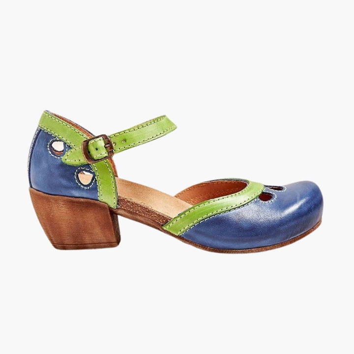 Dam Läderstil Remmar Klack Sandaler | Eleganta Öppna Tån Klackar