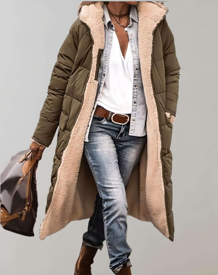 Silvia | Varm Vinter Trenchcoat med Fleecefoder för Kvinnor