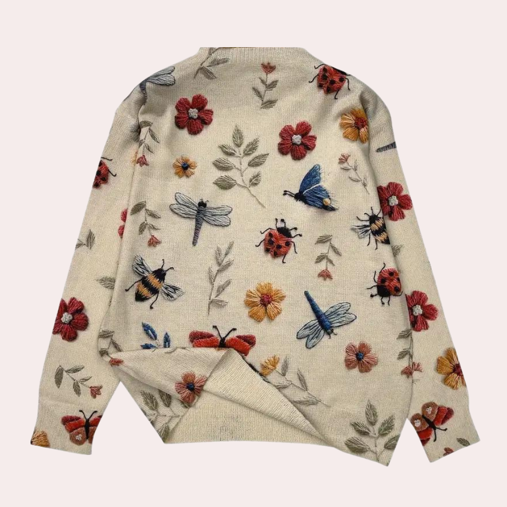 Eileen | Snygg Damtröja med Blommigt Mönster