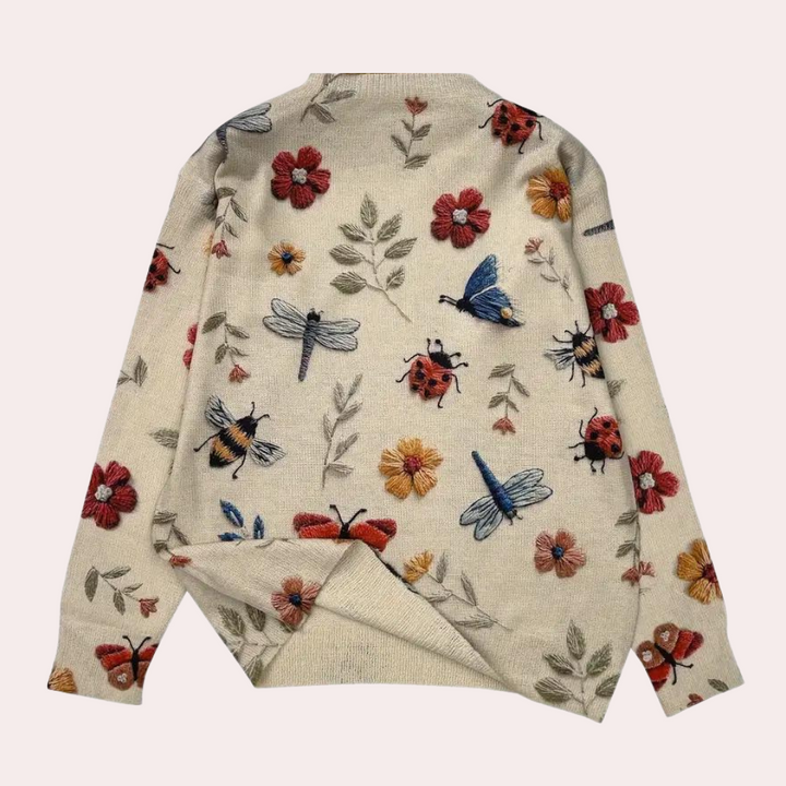 Eileen | Snygg Damtröja med Blommigt Mönster