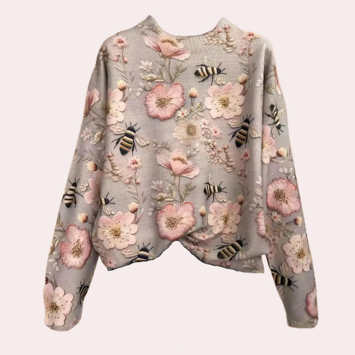 Eileen | Snygg Damtröja med Blommigt Mönster