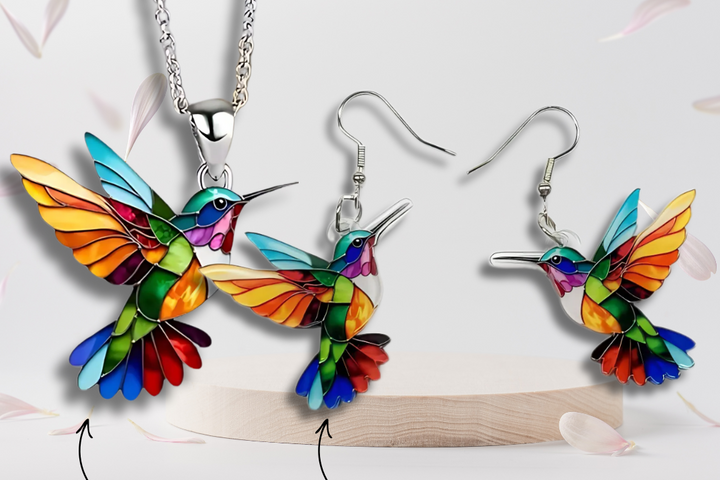Färgglada Kolibri Halsband | Aurea Påstående Hänge
