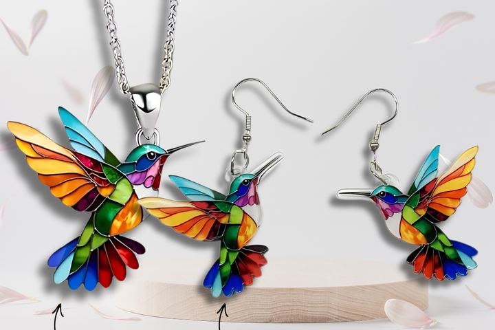 Färgglada Kolibri Halsband | Aurea Påstående Hänge