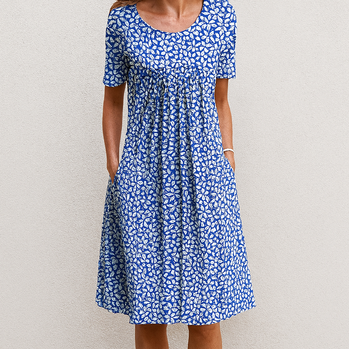 Dam Blommig Volang Sommarklänning | Vintagestil