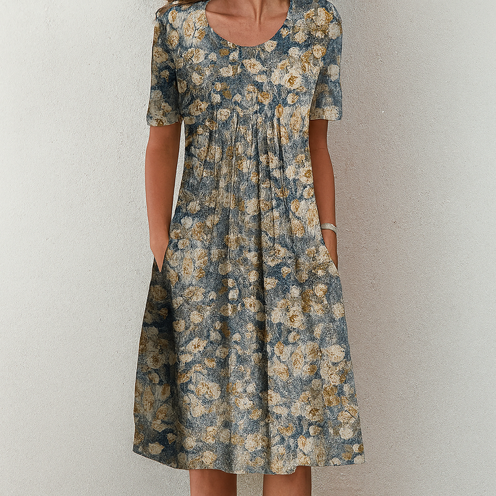 Dam Blommig Volang Sommarklänning | Vintagestil