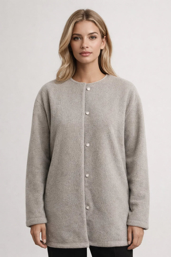 Dam Eleganta Vinter Långa Ärmar Sticka Väst | Kashmirstil