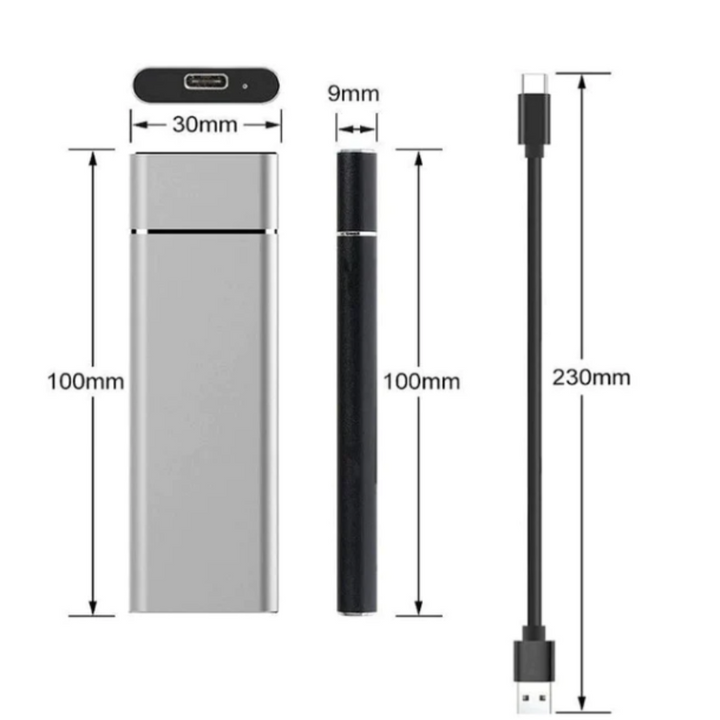 8 TB Bärbar Extern Hårddisk | Kompakt USB 3.0-Lagring