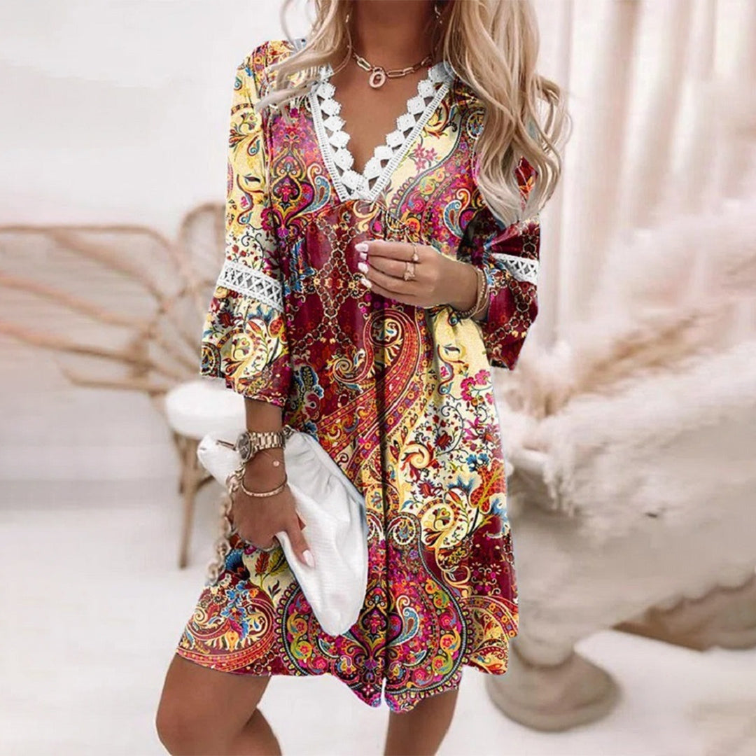 Dam Boho-Sommarklänning | Virkade Detaljer