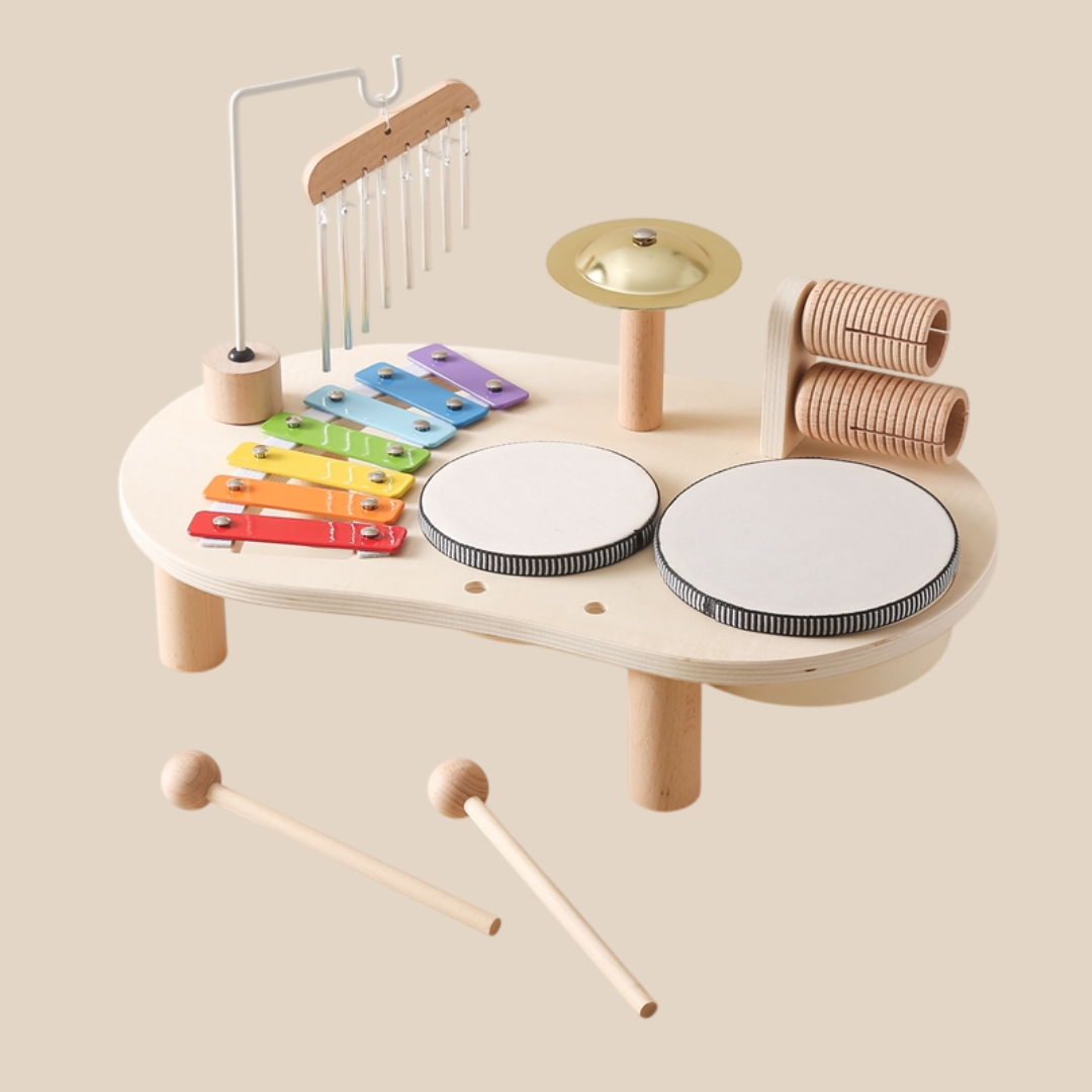 Pedagogiskt Trä Musik Aktivitetsbord för Ungar