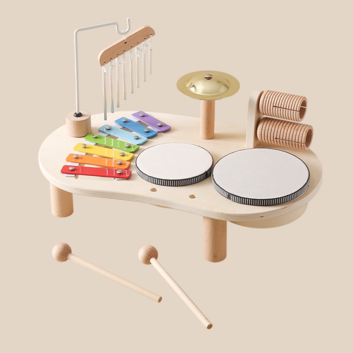 Pedagogiskt Trä Musik Aktivitetsbord för Ungar