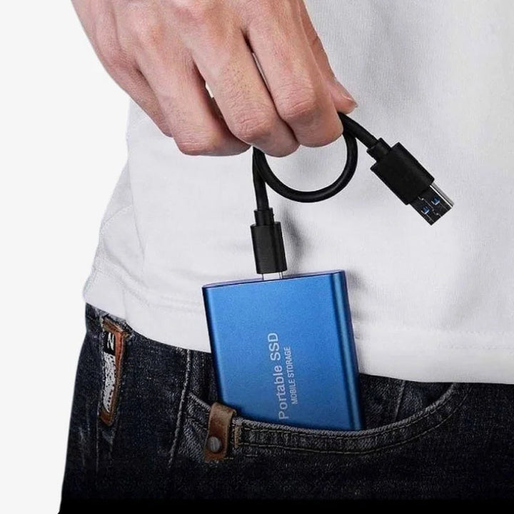 Kompakt Bärbar USB-C Extern SSD | Snabb och Hållbar Lagring Enhet