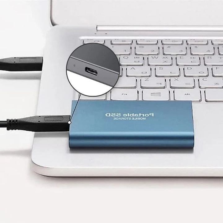 Kompakt Bärbar USB-C Extern SSD | Snabb och Hållbar Lagring Enhet