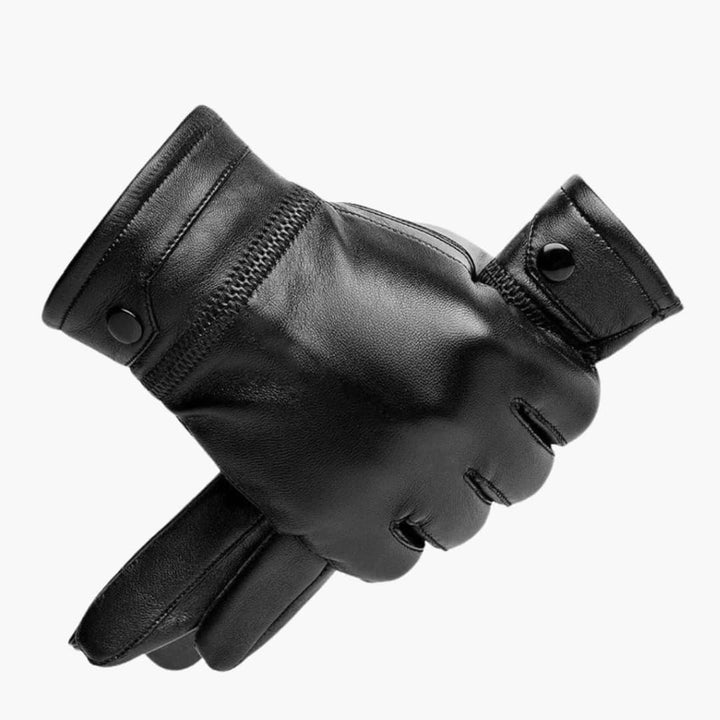 Herr Vinterhandskar | Snäppstängning Läderstil