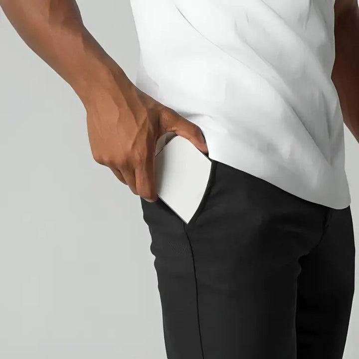 Herr Smal-Passform Sträcka Chino