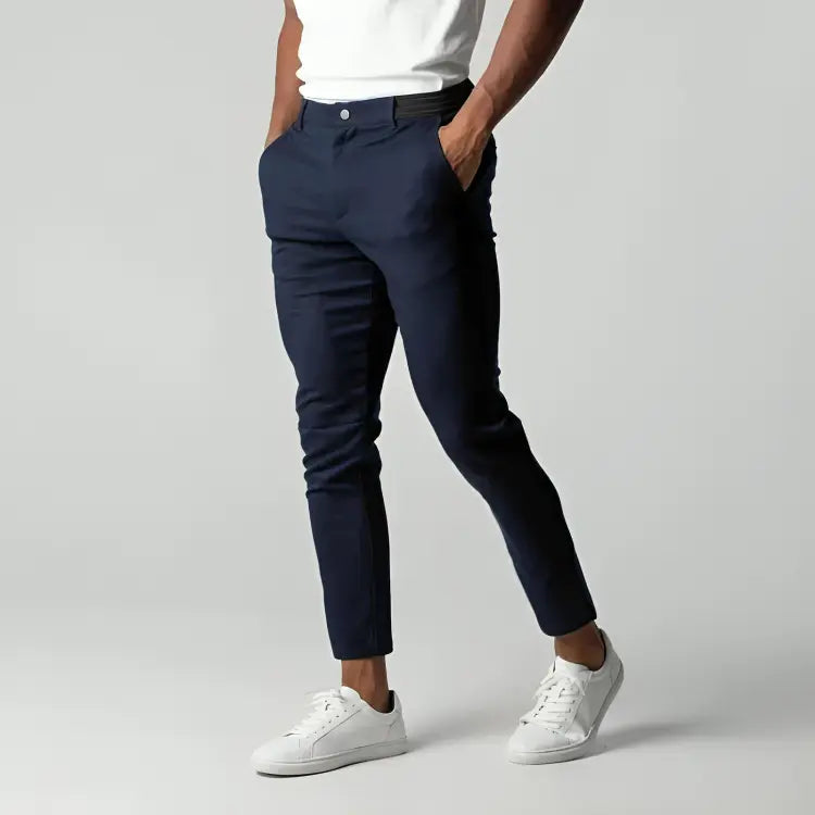Herr Smal-Passform Sträcka Chino