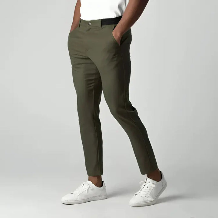 Herr Smal-Passform Sträcka Chino