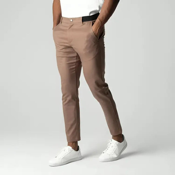 Herr Smal-Passform Sträcka Chino