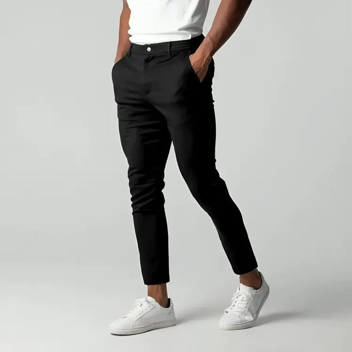 Herr Smal-Passform Sträcka Chino