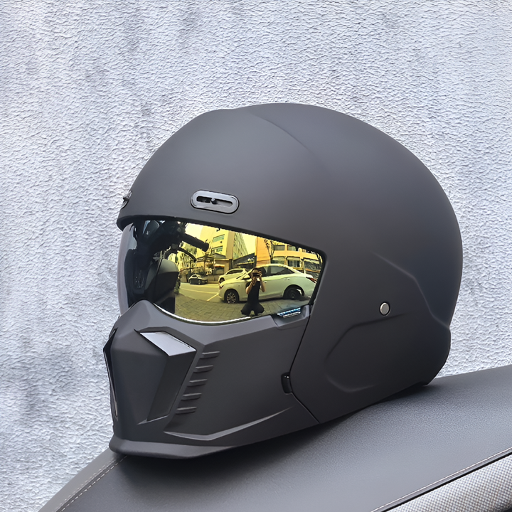 Retro Motorcykelhjälm | Öppen Ansikte Pilotstil