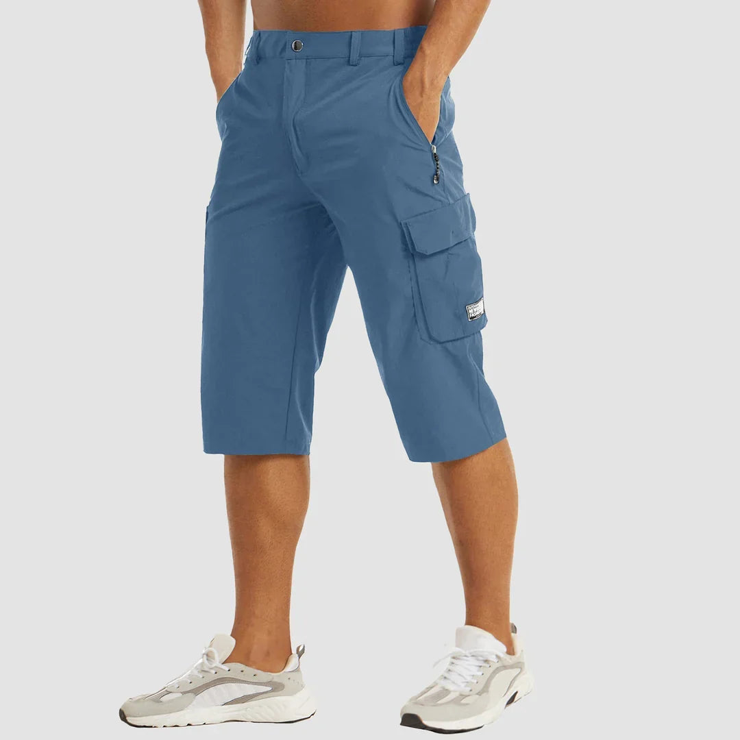 Herr Knälånga Cargoshorts | Lock Sidfickor Gylf Dragkedja