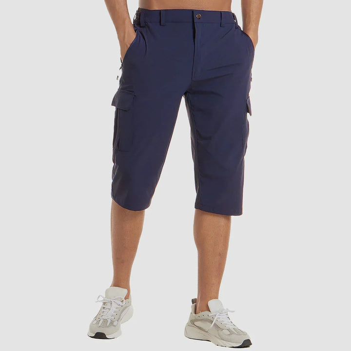 Herr Knälånga Cargoshorts | Lock Sidfickor Gylf Dragkedja