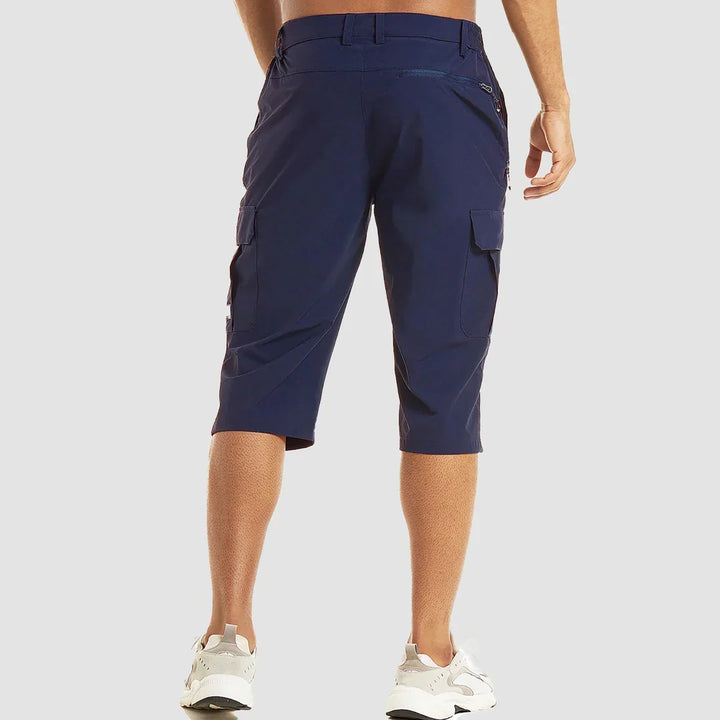 Herr Knälånga Cargoshorts | Lock Sidfickor Gylf Dragkedja