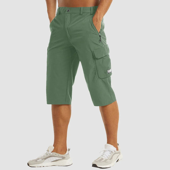 Herr Knälånga Cargoshorts | Lock Sidfickor Gylf Dragkedja