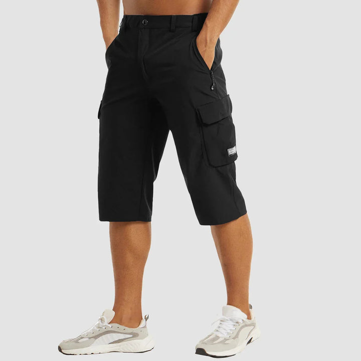 Herr Knälånga Cargoshorts | Lock Sidfickor Gylf Dragkedja