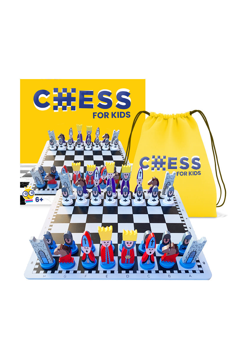 Barn Trä Schackset | 30x30 cm Pedagogiskt Strategispel