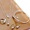 Eva | Dam 4-Delade Sterling Silver Teardrop Smycken Uppsättning