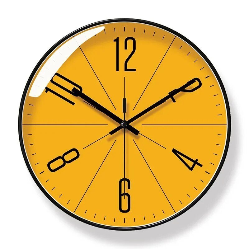 Modern Svartvit Minimalistisk Väggklocka