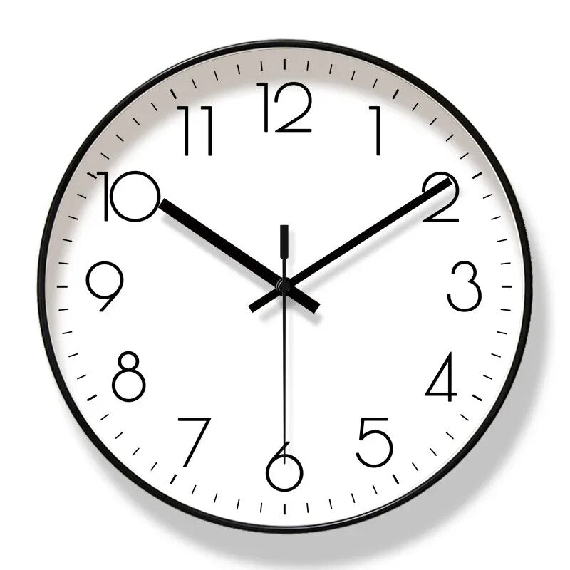 Modern Svartvit Minimalistisk Väggklocka