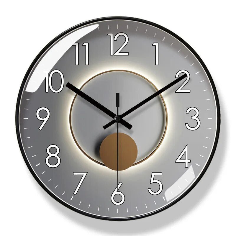 Modern Svartvit Minimalistisk Väggklocka