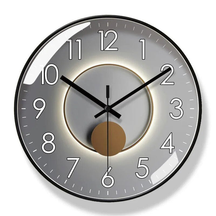 Modern Svartvit Minimalistisk Väggklocka