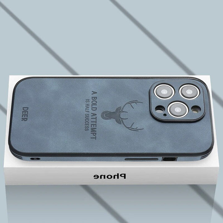 Läderstil iPhone Fodral | Stötsäkert Smalt Skydd