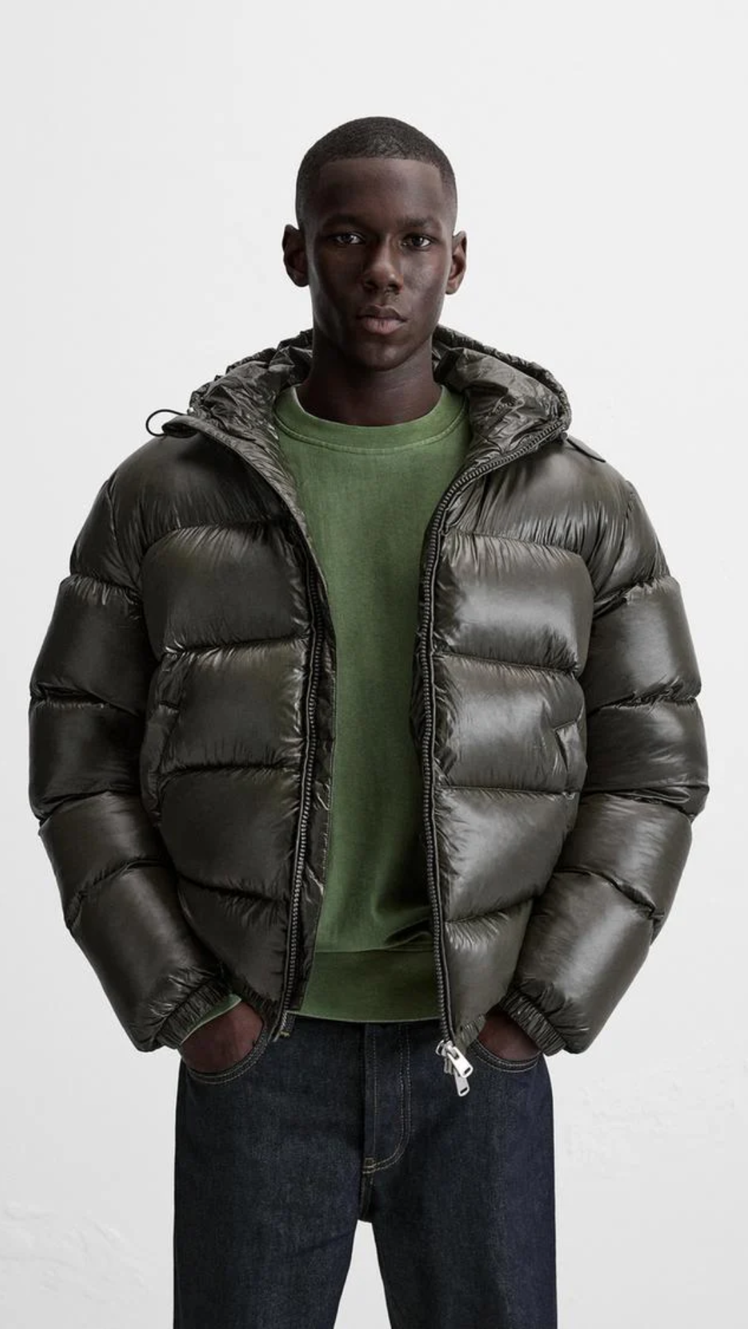 Herrar 100% Dun Pufferjacka | Varm, Vattenavvisande och Snygg