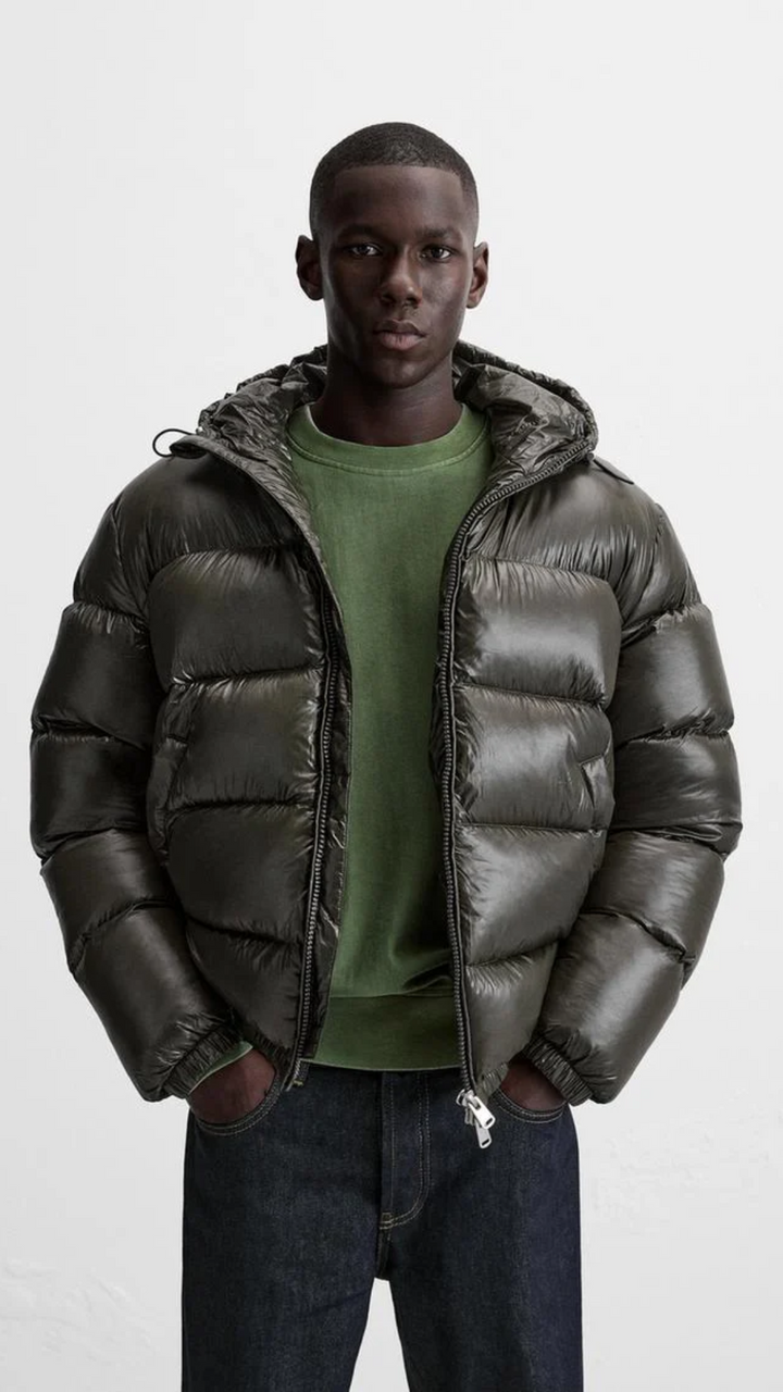 Herrar 100% Dun Pufferjacka | Varm, Vattenavvisande och Snygg