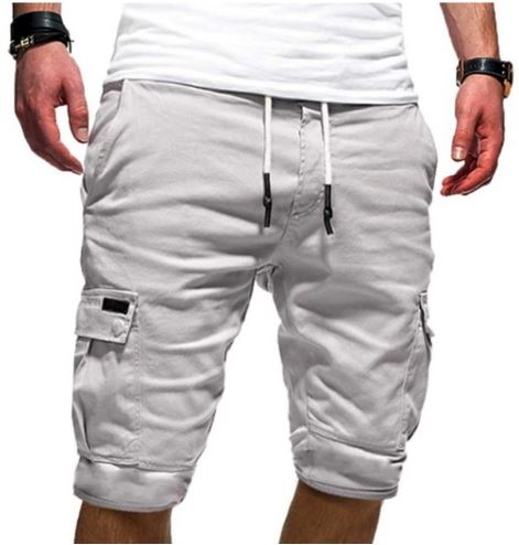 Herr Cargoshorts | Flera Fickor Dragsko Sommarshorts