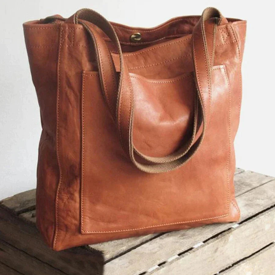 Adrasteia | Retro Läderhandväska för Kvinnor