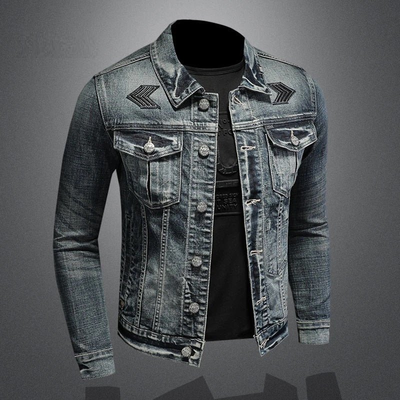 Herr Årgång Tvätta Denimjacka | Milano Edition