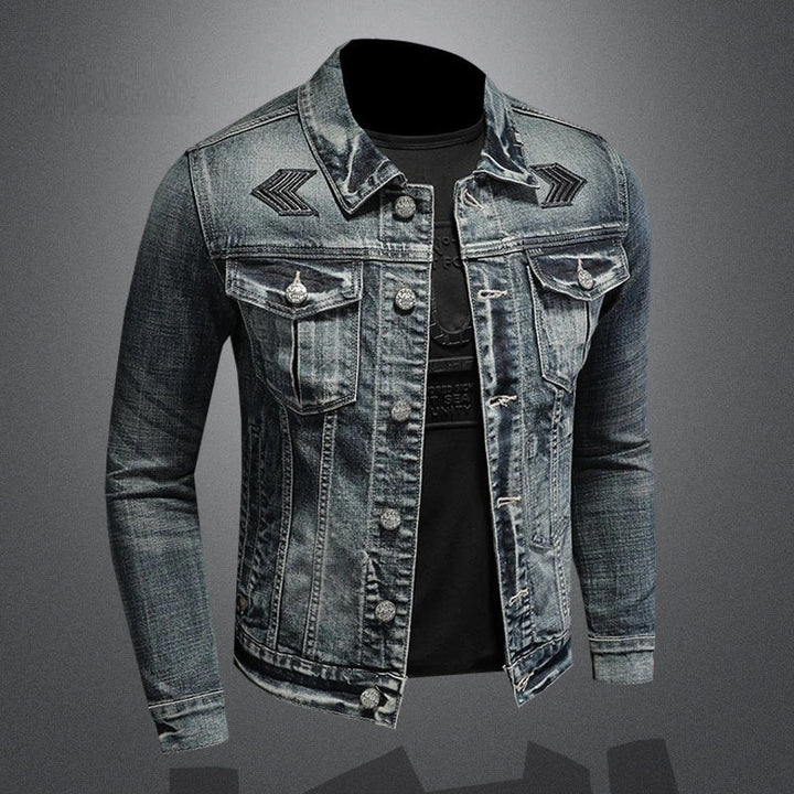 Herr Årgång Tvätta Denimjacka | Milano Edition