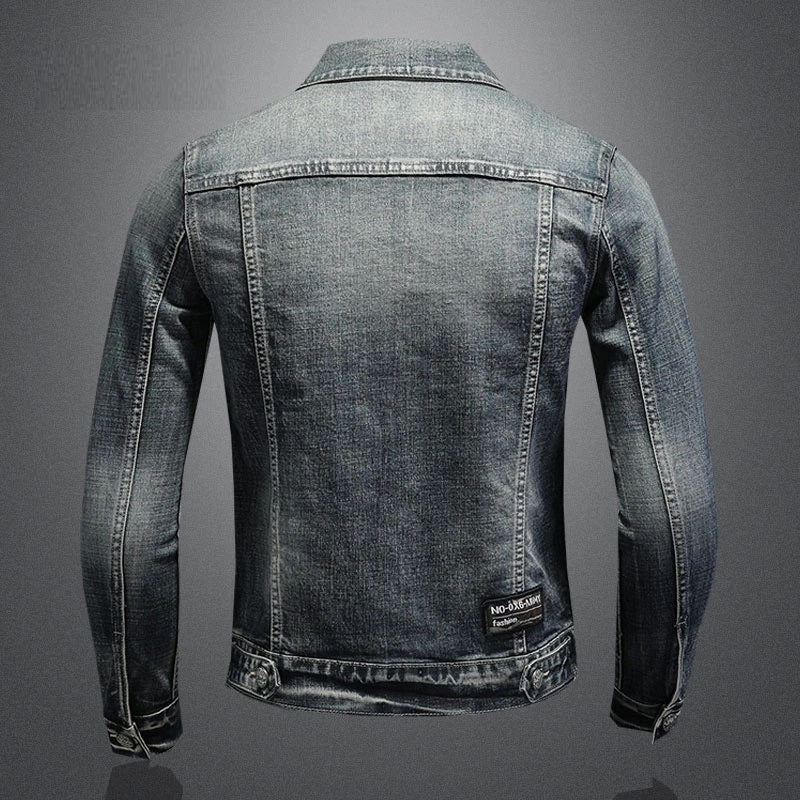Herr Årgång Tvätta Denimjacka | Milano Edition