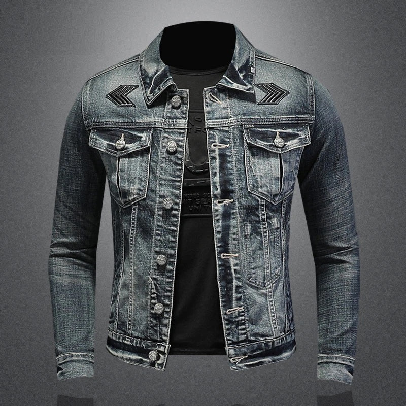 Herr Årgång Tvätta Denimjacka | Milano Edition