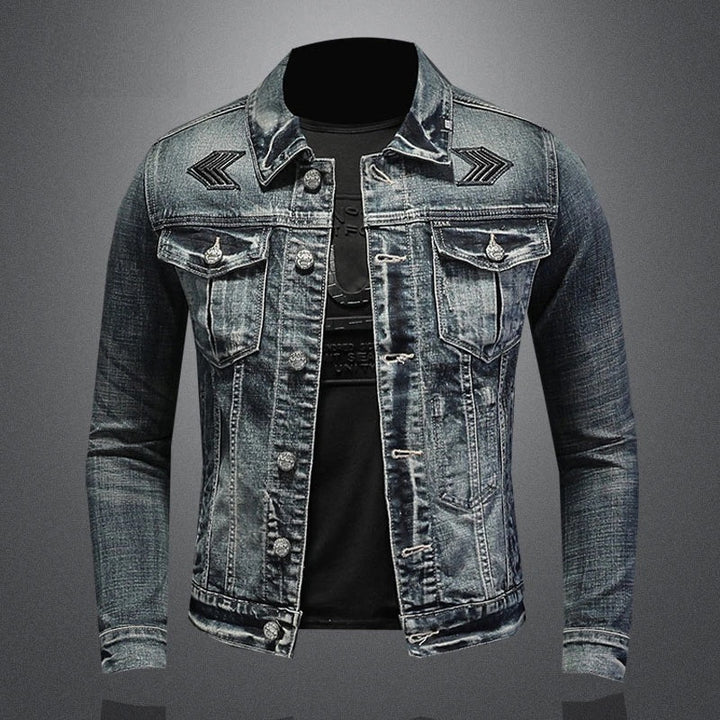 Herr Årgång Tvätta Denimjacka | Milano Edition